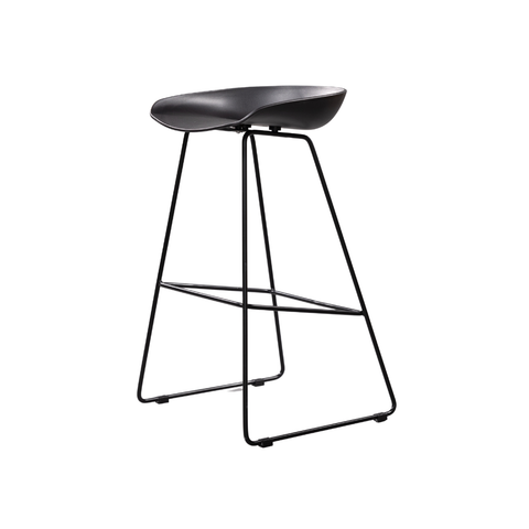  Ghế bar sắt mặt nhựa | FARRAH | Đen 