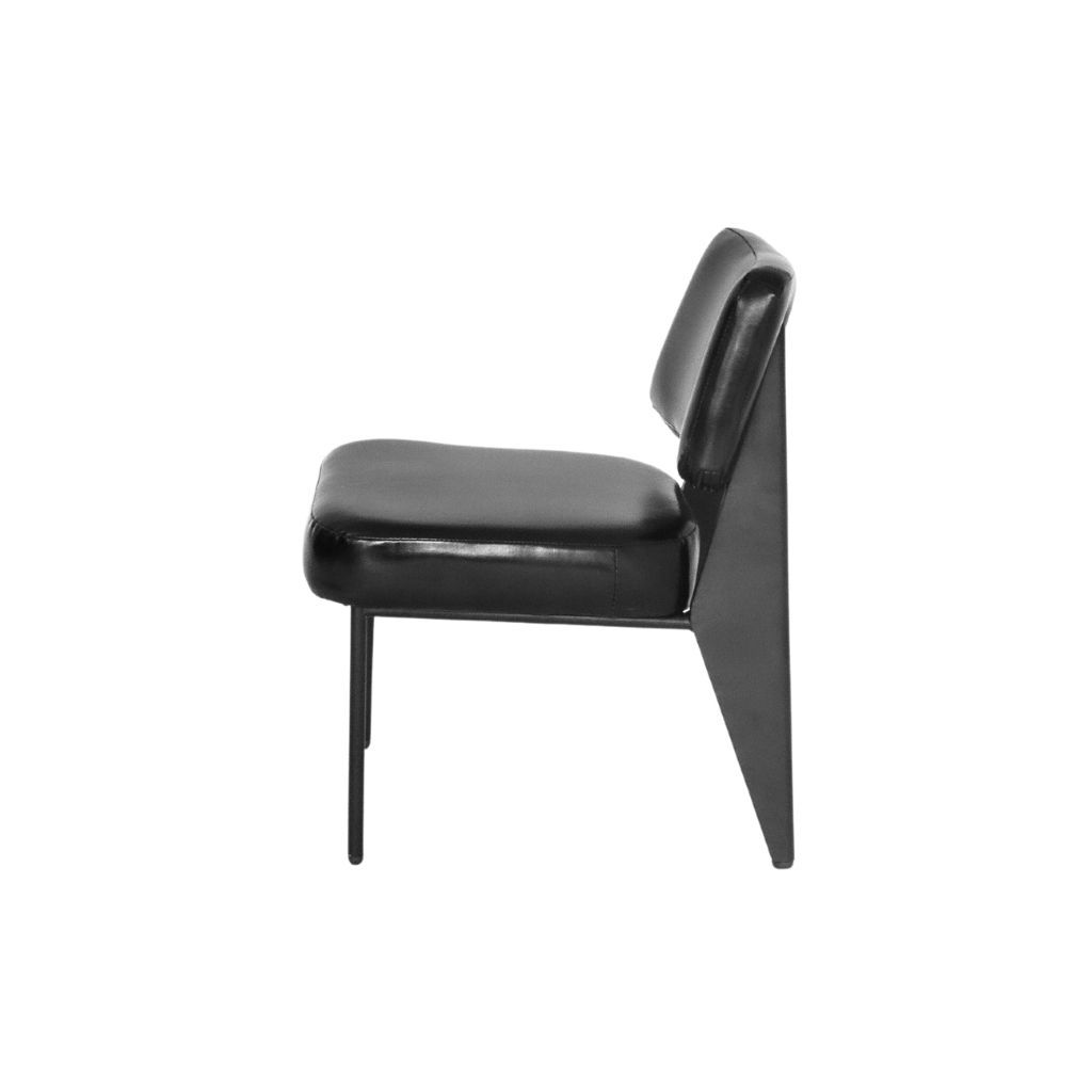 Ghế sắt bọc nệm | NAPA | Đen | Không tay