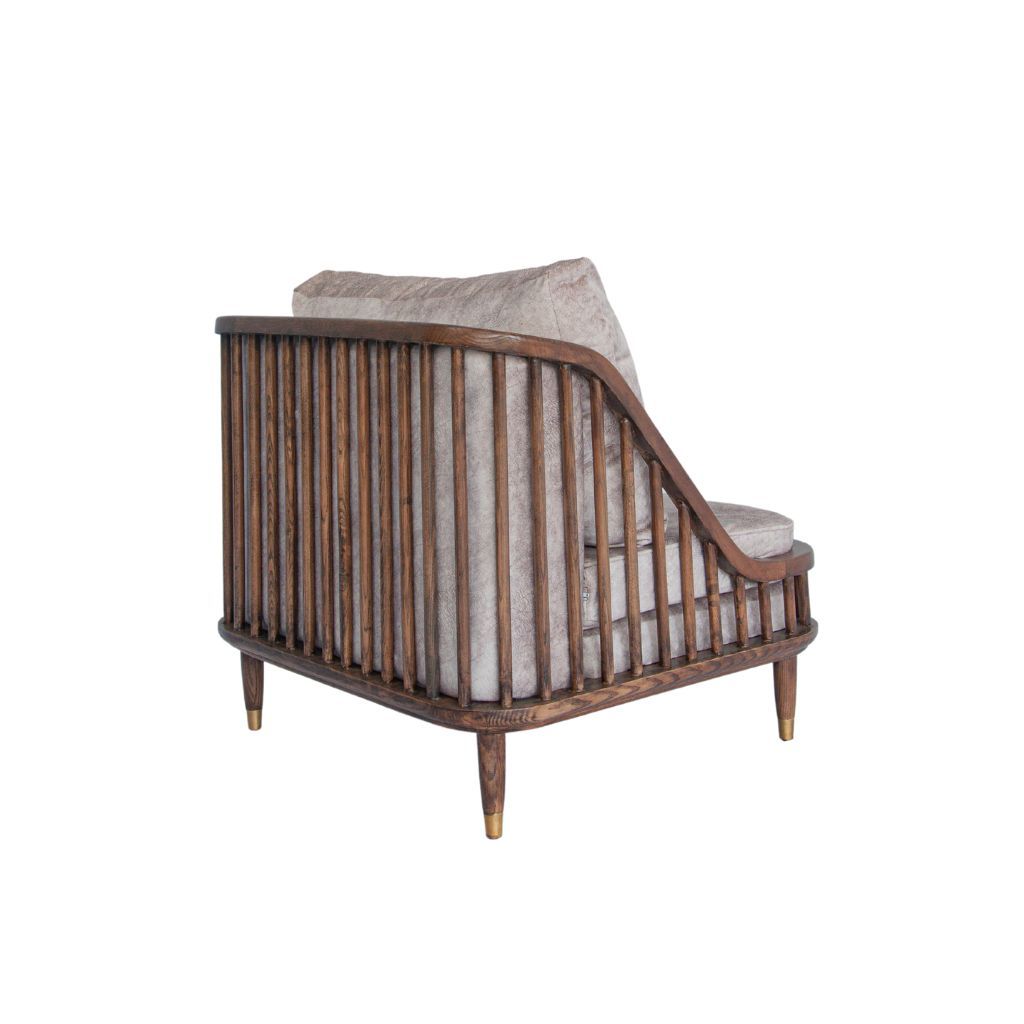 Sofa đơn gỗ nệm | DEDAR KBH | Nâu