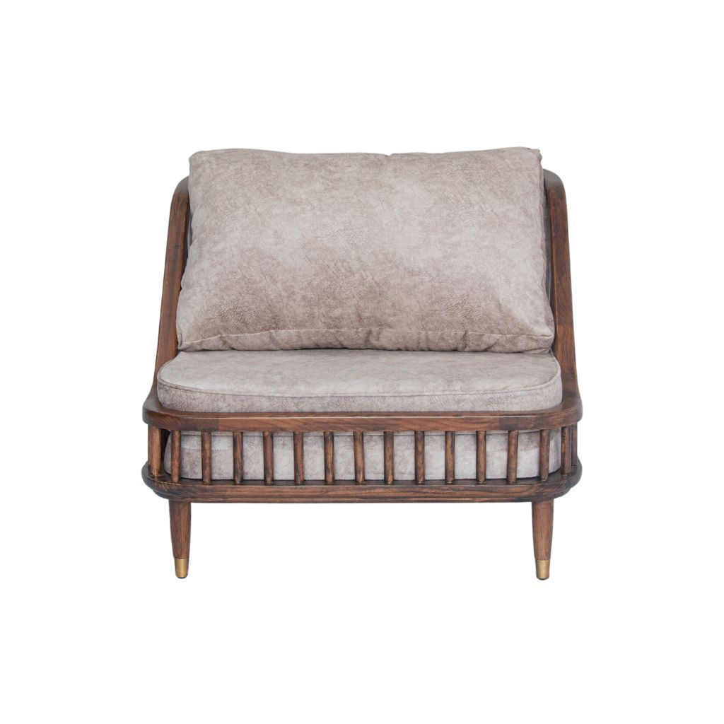 Sofa đơn gỗ nệm | DEDAR KBH | Nâu