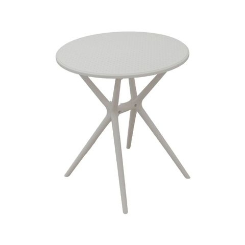  Bàn tròn nhựa | EBBA | Trắng 