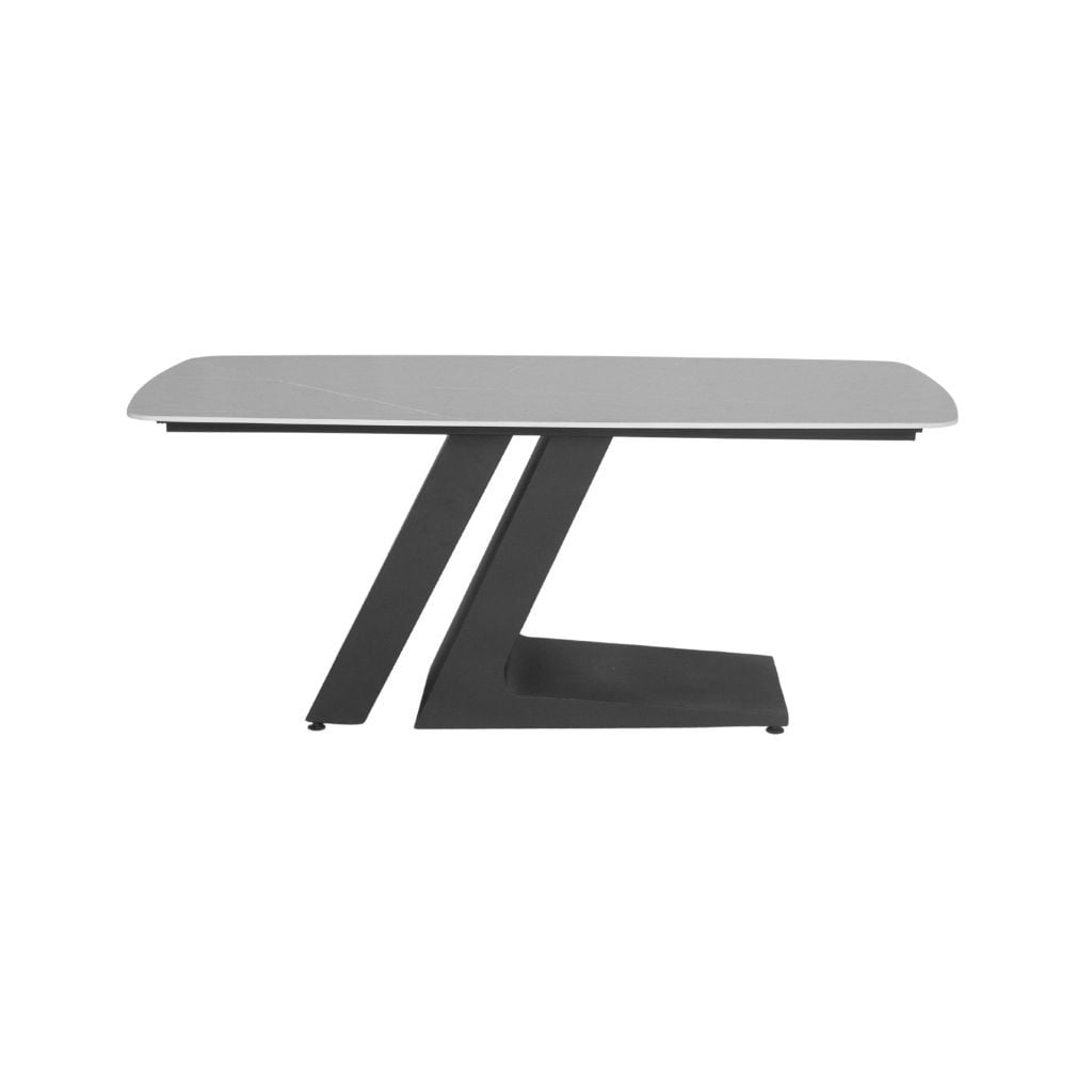 Bàn ăn chữ nhật chân sắt tam giác mặt đá | AUDREY