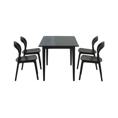  Bộ bàn ăn gỗ | LENA - 1M2 & 4 Ghế | NEVA - Không tay 