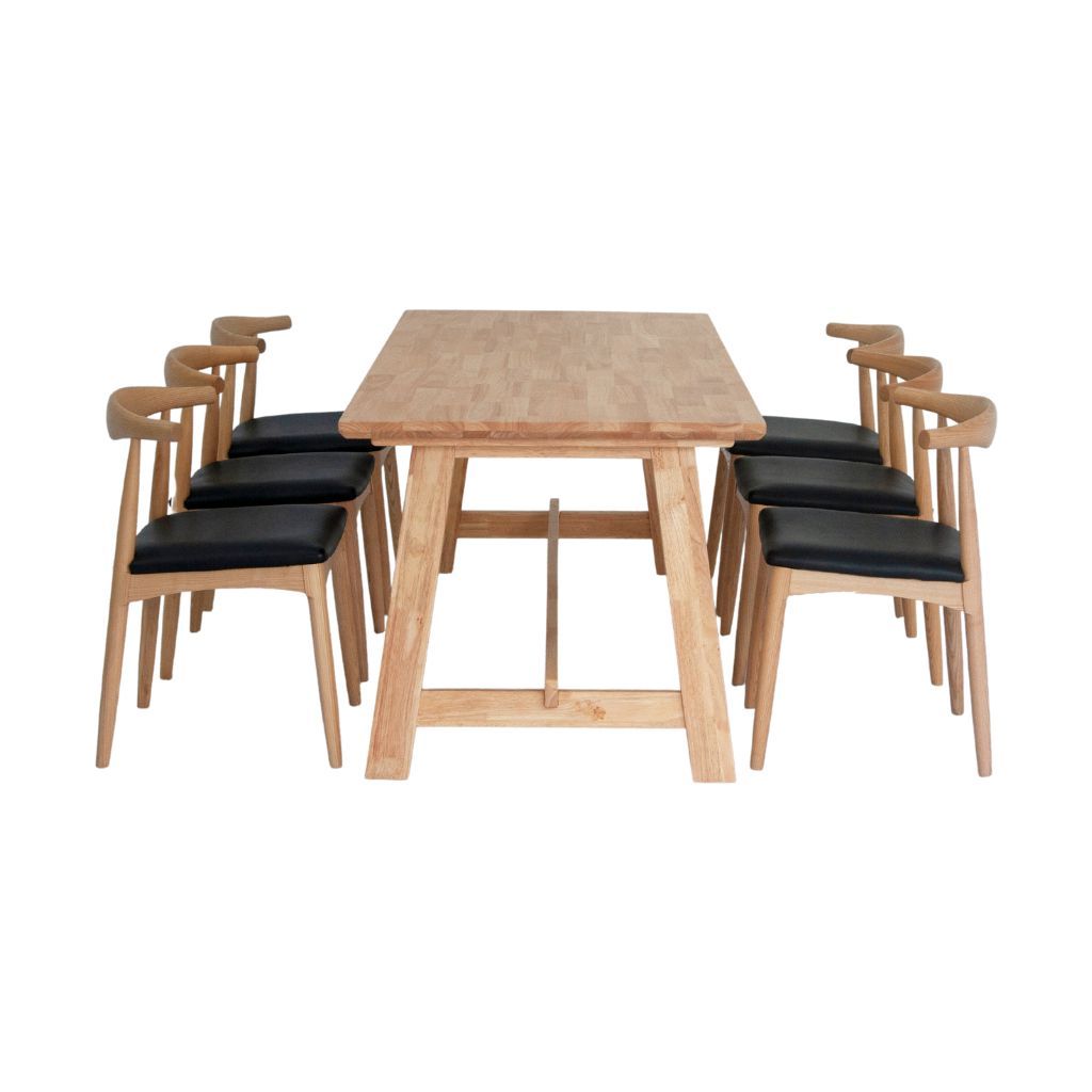 Bàn ăn chữ nhật gỗ | MILES | Tự nhiên