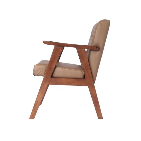  Sofa đơn gỗ nệm | CHÂN DẸT | Nâu 