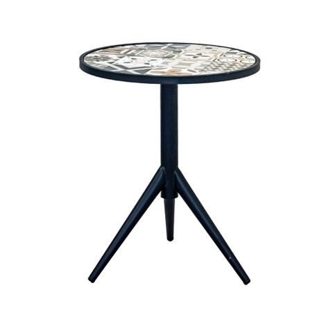  Bàn café tròn chân sắt mặt đá | CÔN | Hoa 