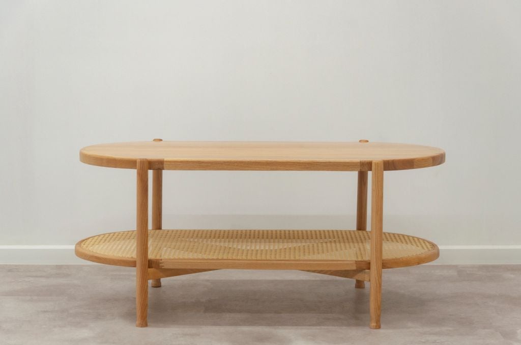 Bàn sofa Oval 2 tầng gỗ | ROYDEN