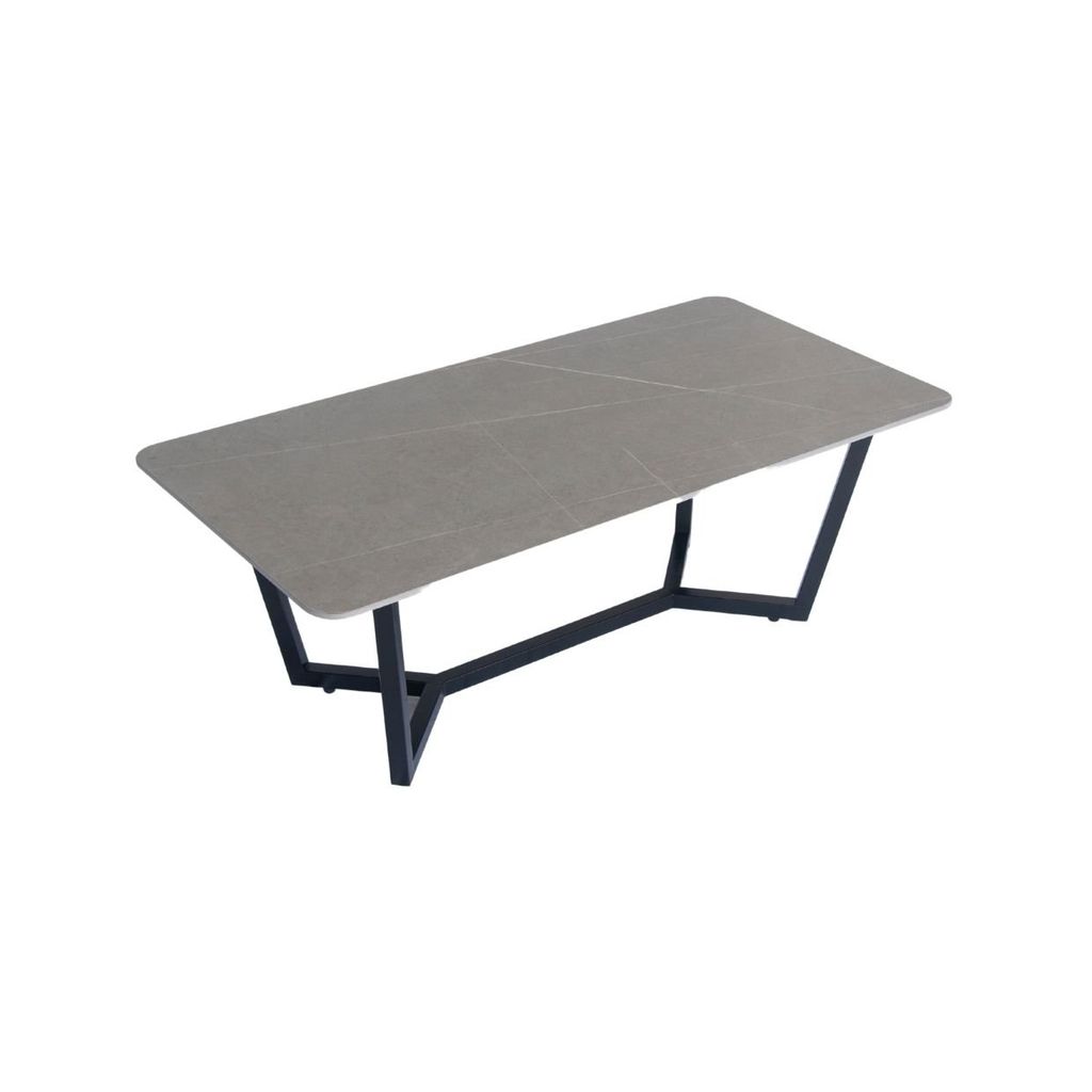 Bàn sofa chữ nhật chân sắt mặt đá | ELLIE | Xám