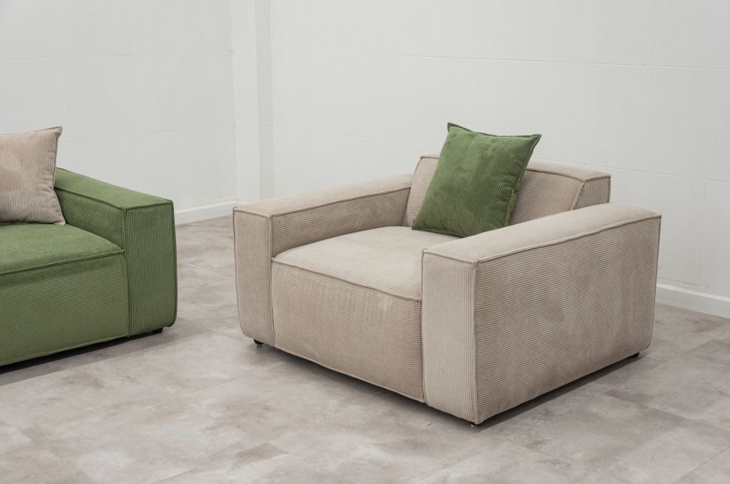 Sofa đơn bọc nệm | ETHAN | Xám