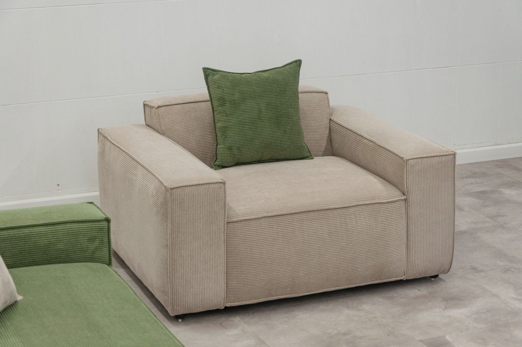 Sofa đơn bọc nệm | ETHAN | Xám