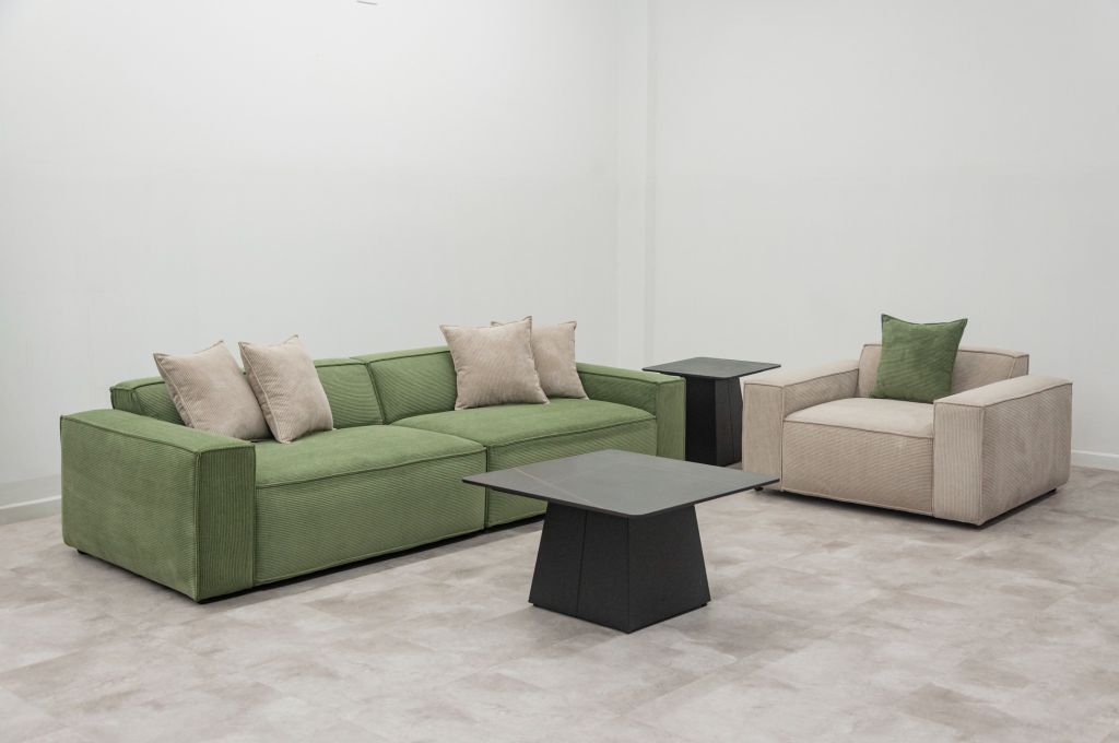 Sofa băng bọc nệm | ETHAN | Xanh rêu