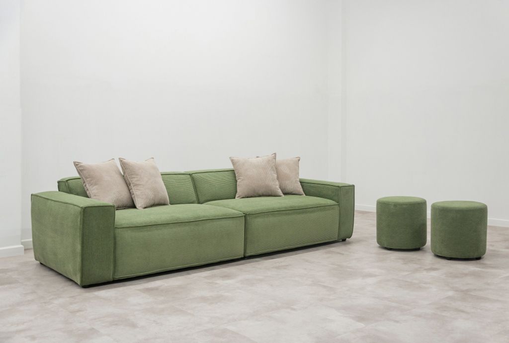 Sofa băng bọc nệm | ETHAN | Xanh rêu