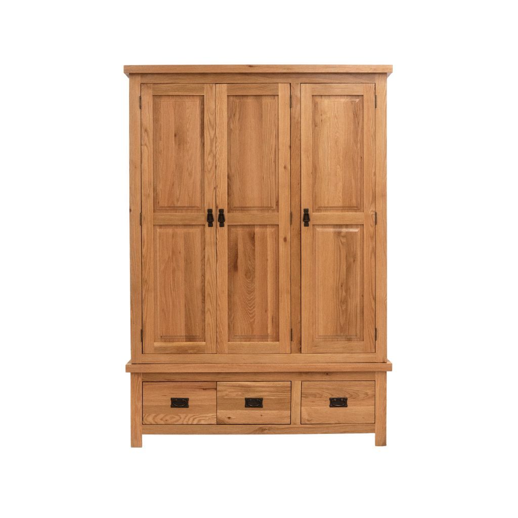 Tủ áo gỗ | HAYDEN  | Tự nhiên | 3 Cửa - 3 Hộc kéo