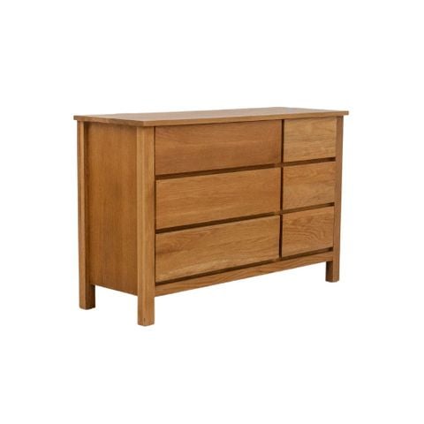  Tủ hộc kéo gỗ | HUDSON | Tự nhiên | 6 Hộc 