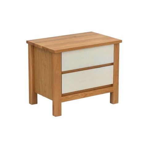  Tủ đầu giường gỗ | HUDSON | Trắng - Tự nhiên 