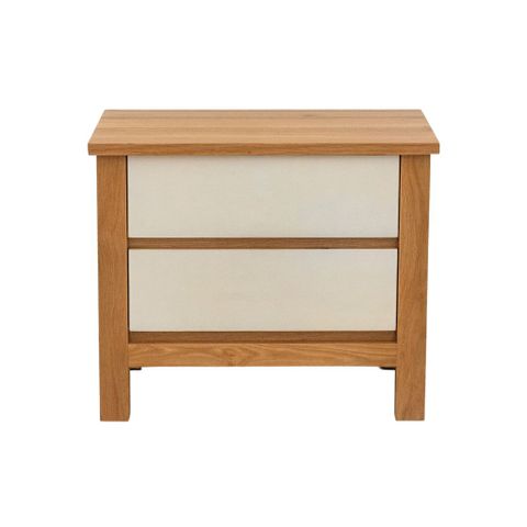  Tủ đầu giường gỗ | HUDSON | Trắng - Tự nhiên 