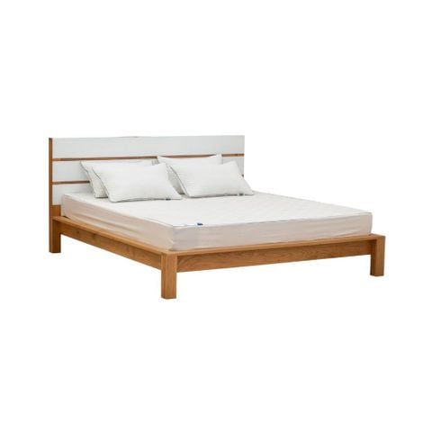  Giường gỗ | HUDSON | Trắng - Tự nhiên 