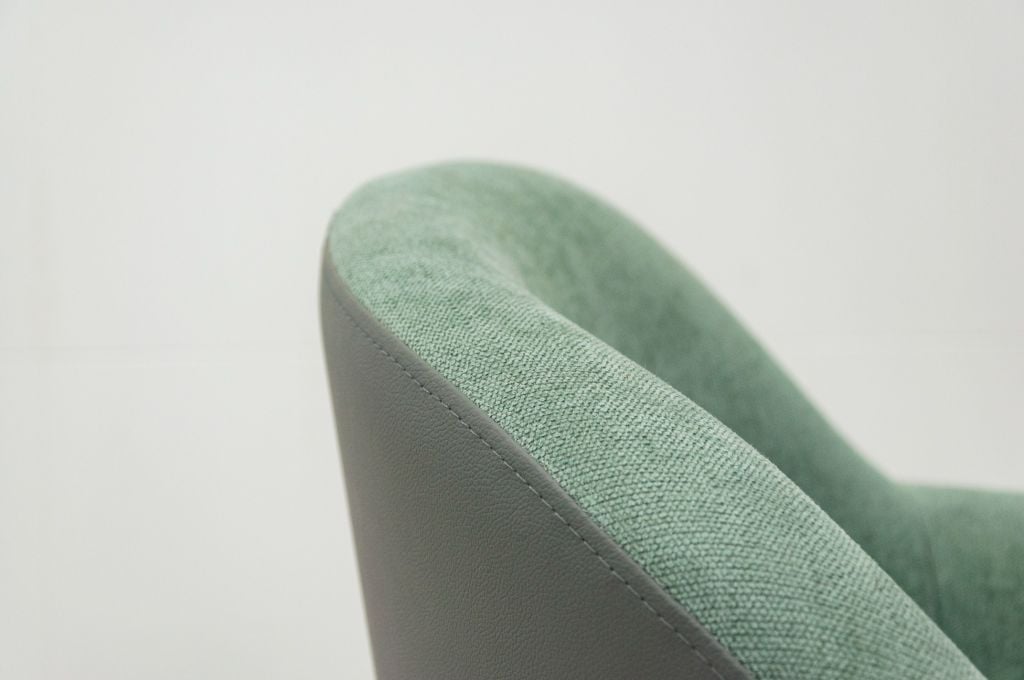 Sofa đơn bọc nệm | LESLIE | Xám - Xanh