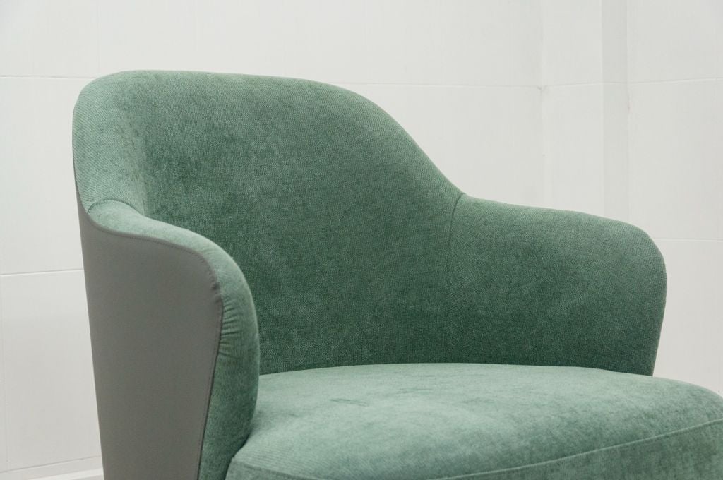 Sofa đơn bọc nệm | LESLIE | Xám - Xanh