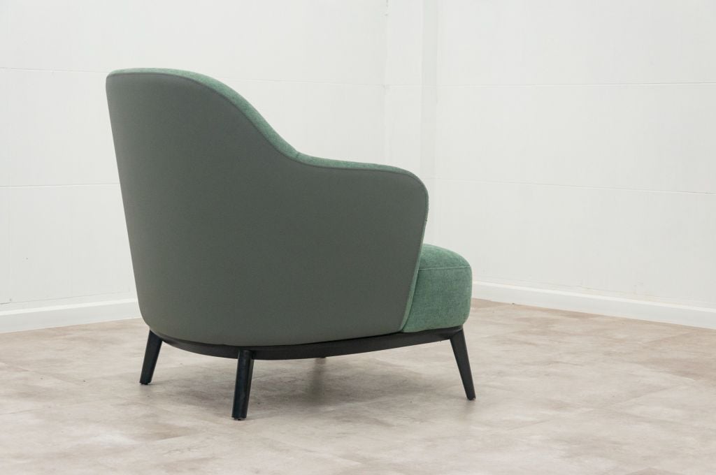Sofa đơn bọc nệm | LESLIE | Xám - Xanh