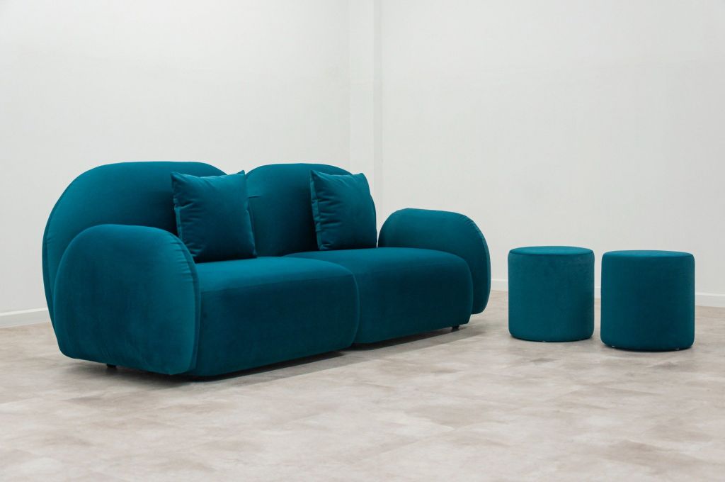 Sofa băng bọc nệm | LEACH | Xanh