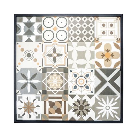  Bàn café vuông chân sắt mặt đá | ĐẾ TRÒN | Hoa 