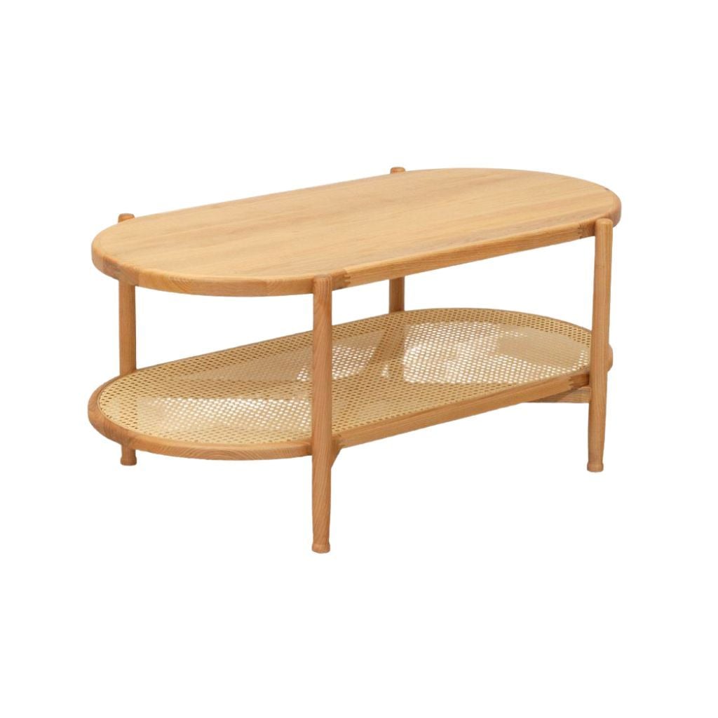 Bàn sofa Oval 2 tầng gỗ | ROYDEN