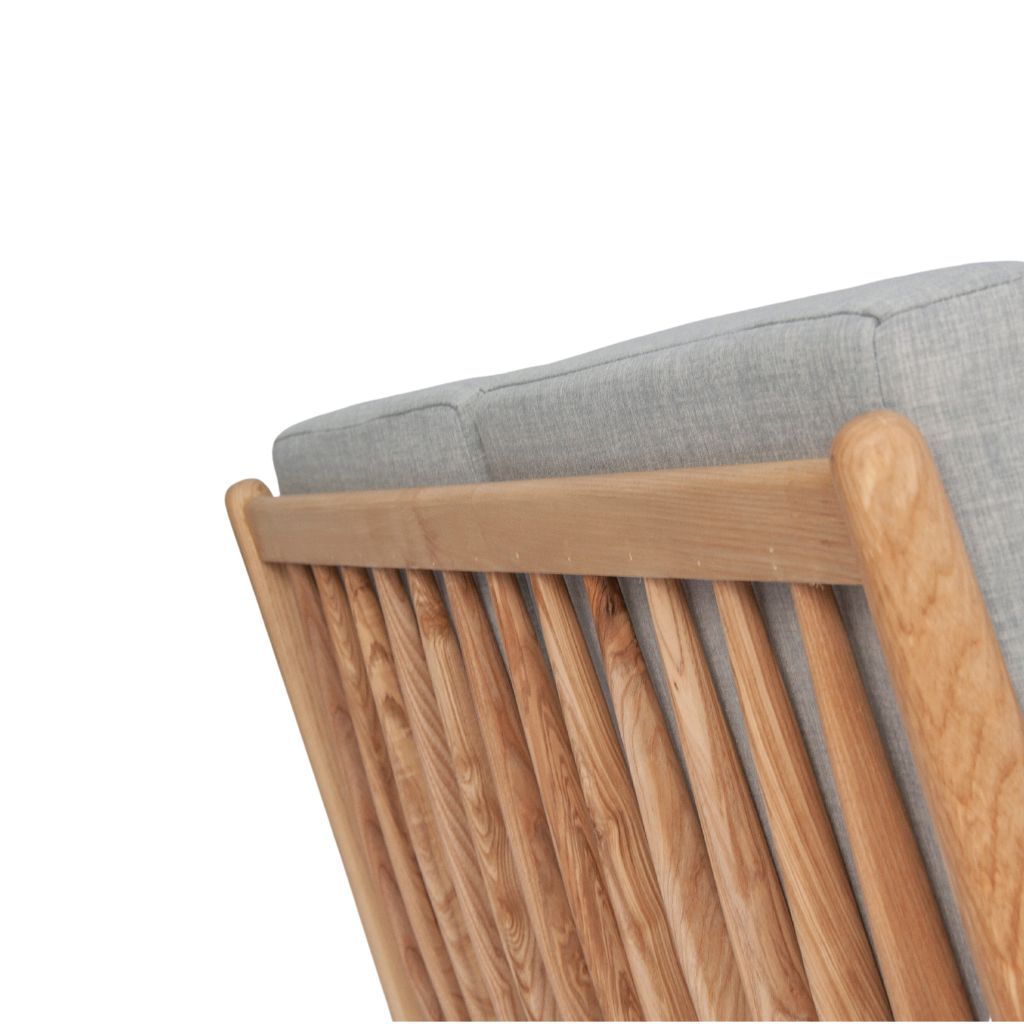 Sofa băng gỗ nệm | Z | Tự nhiên | 2 Chỗ ngồi