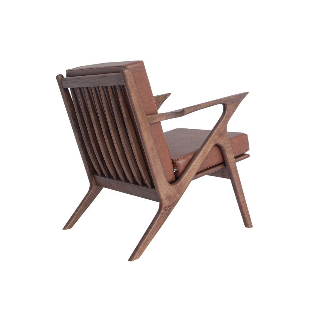 Sofa đơn gỗ nệm | Z | Nâu