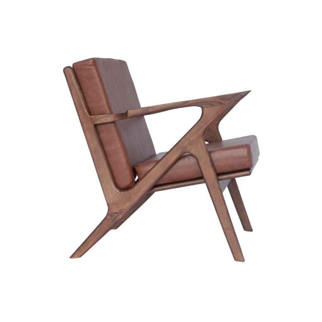 Sofa đơn gỗ nệm | Z | Nâu