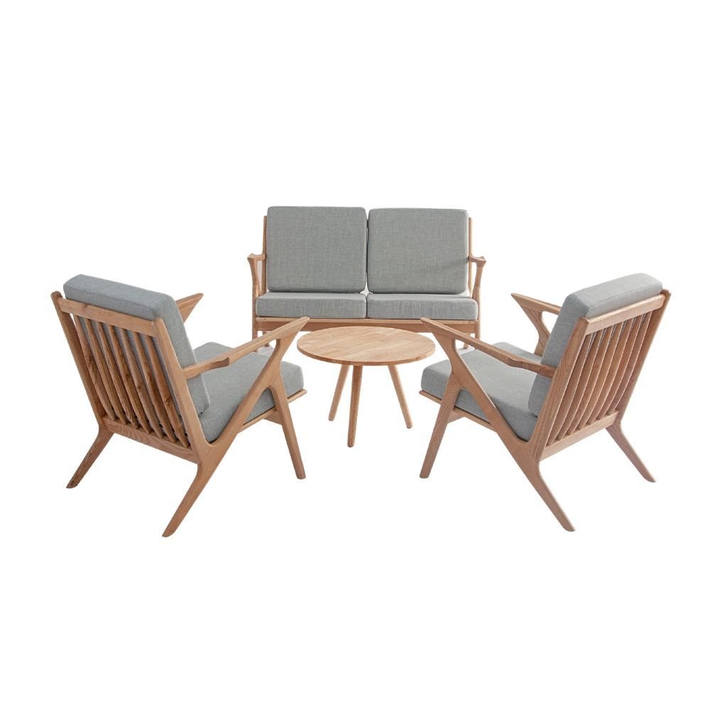 Bộ sofa gỗ nệm | Z | Nâu