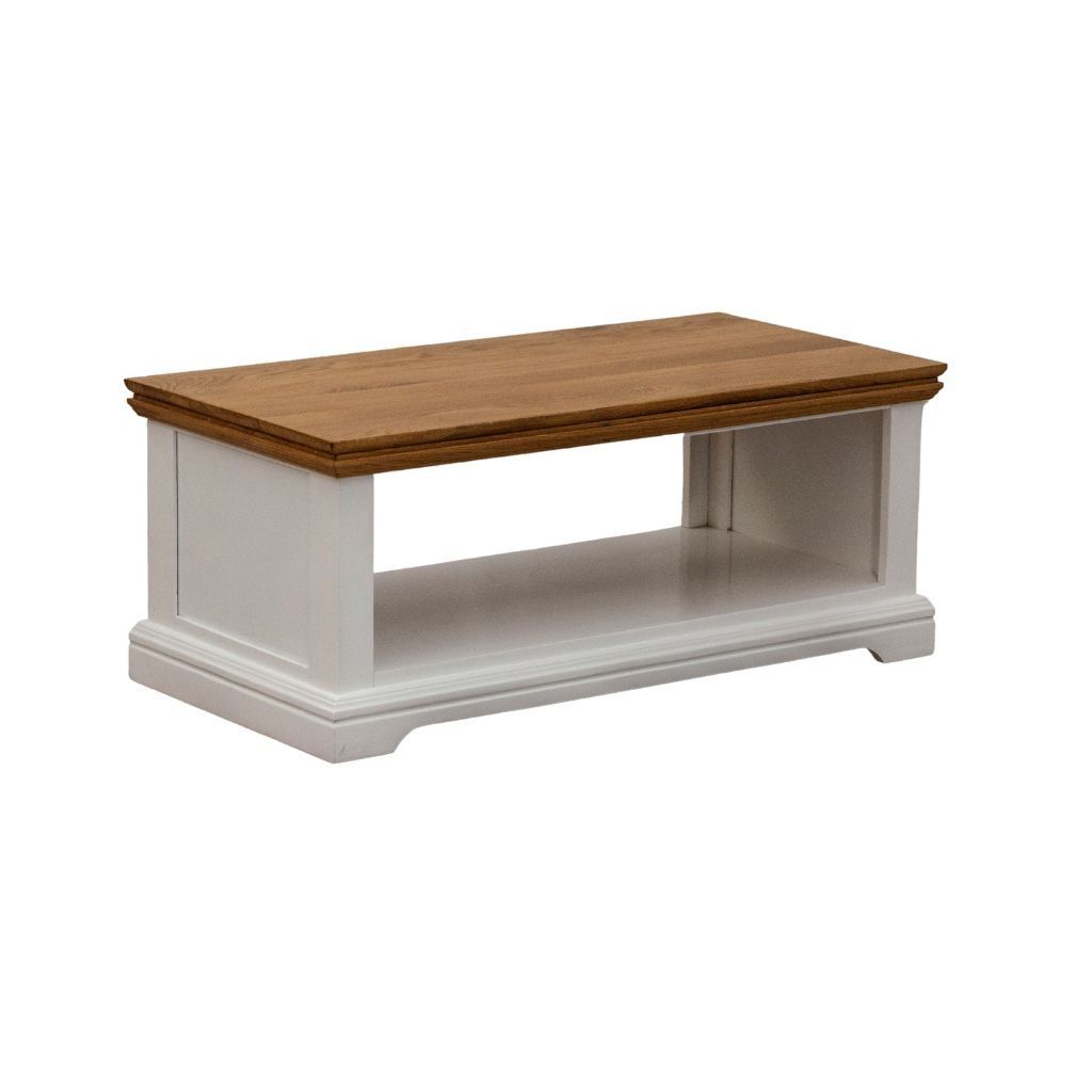 Bàn sofa chữ nhật gỗ | SPENCER | Trắng - Tự nhiên