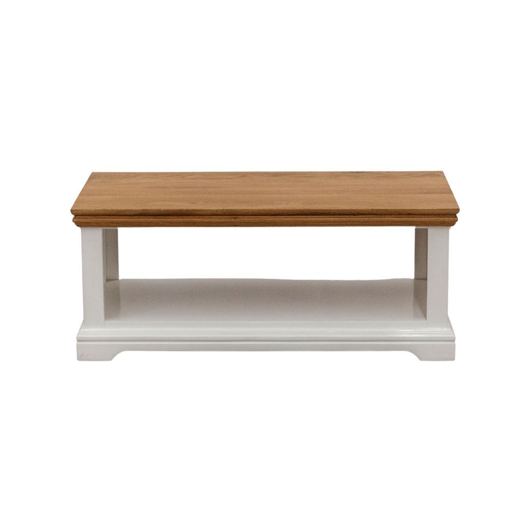 Bàn sofa chữ nhật gỗ | SPENCER | Trắng - Tự nhiên
