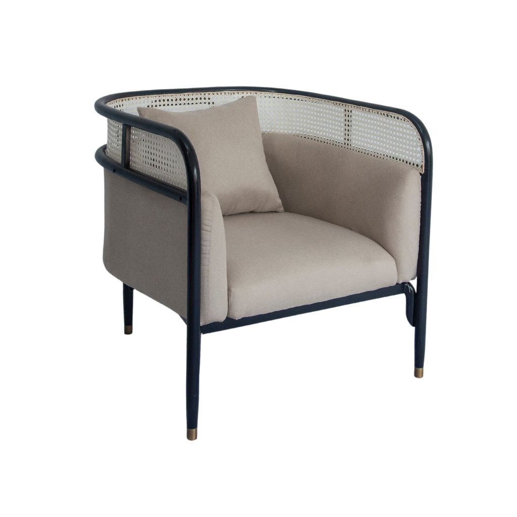 Sofa đơn gỗ nệm | TARGA | Đen