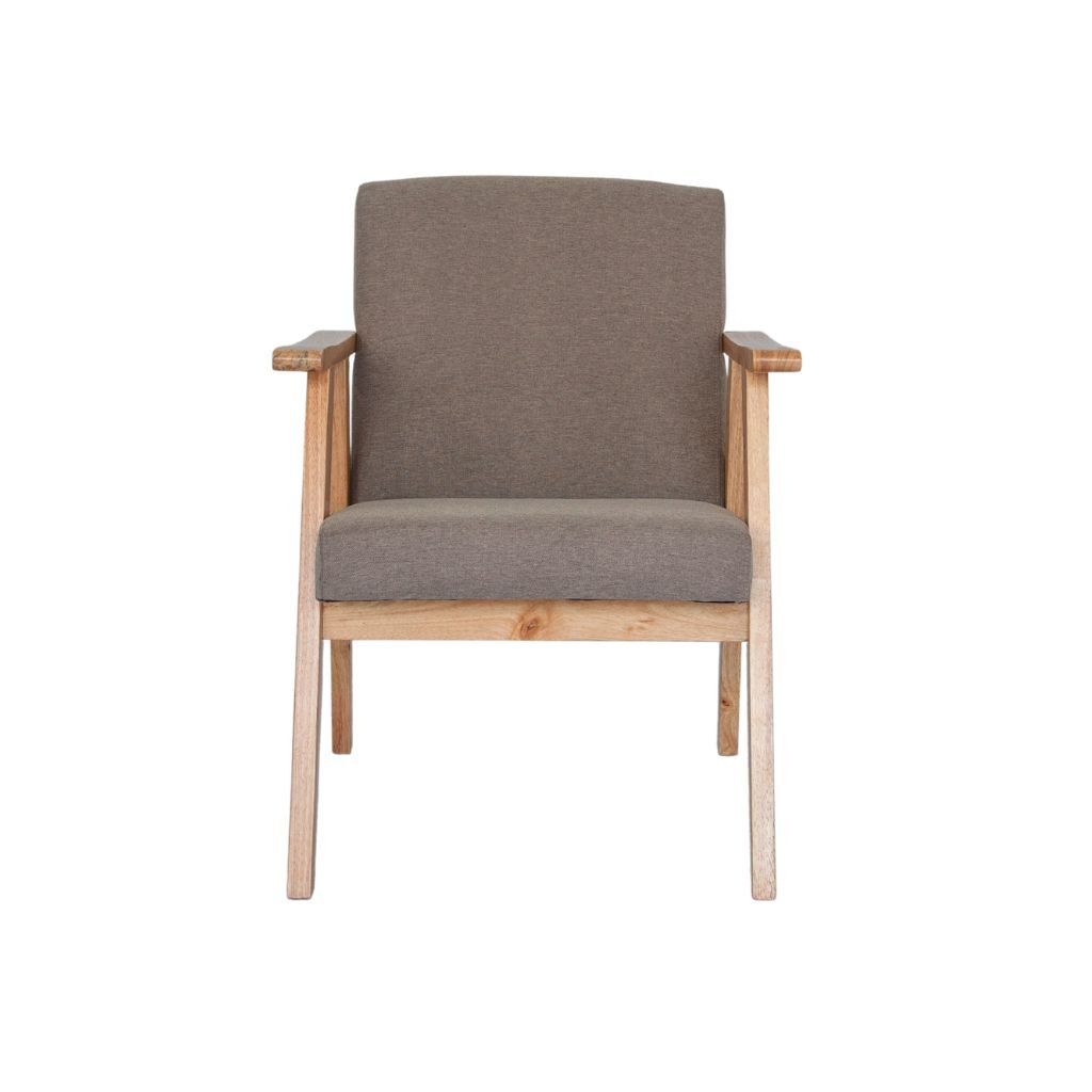 Sofa đơn gỗ nệm | TAY DẸT | Tự nhiên