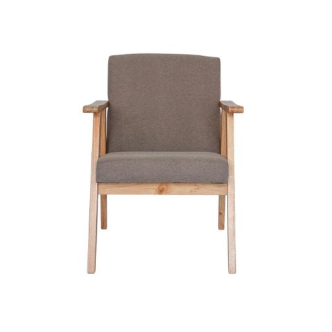  Sofa đơn gỗ nệm | TAY DẸT | Tự nhiên 