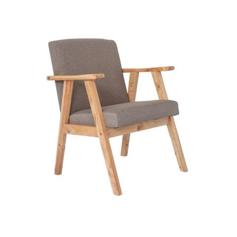  Sofa đơn gỗ nệm | TAY DẸT | Tự nhiên 