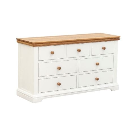  Tủ hộc kéo gỗ | SPENCER | Trắng - Tự nhiên | 7 hộc 