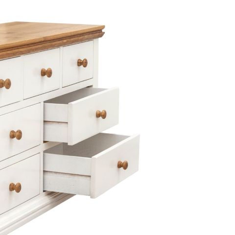  Tủ hộc kéo gỗ | SPENCER | Trắng - Tự nhiên | 7 hộc 