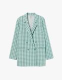  Linen Check Blazer 