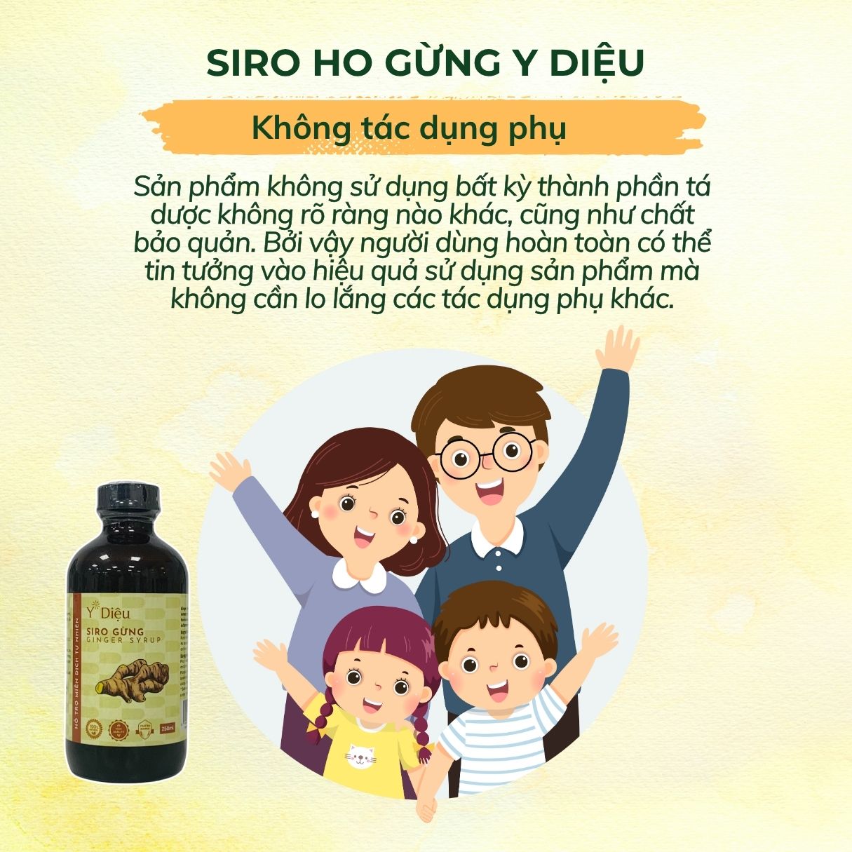  Siro Gừng Y Diệu giúp giảm ho, dễ uống và lành tính 