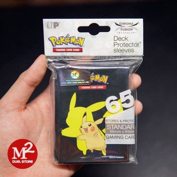 Bọc bài Standard size Pokemon Pikachu 2019 Chroma Fusion Sleeves - Chính hãng Ultra Pro