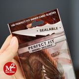 Bọc bài Standard Size Perfect Fit Sealable Sleeves - SMOKE - Chính hãng Dragon Shield