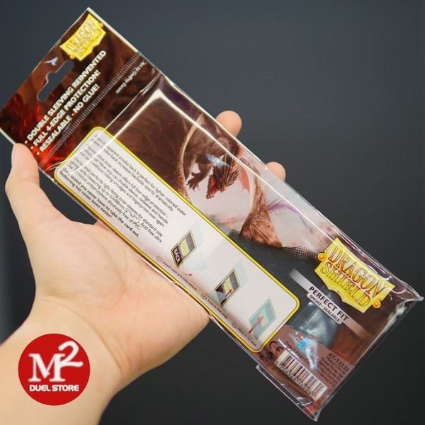 Bọc bài Standard Size Perfect Fit Sealable Sleeves - SMOKE - Chính hãng Dragon Shield