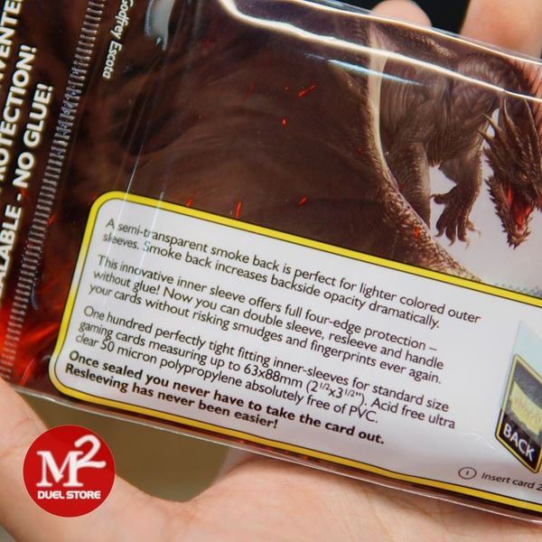 Bọc bài Standard Size Perfect Fit Sealable Sleeves - SMOKE - Chính hãng Dragon Shield