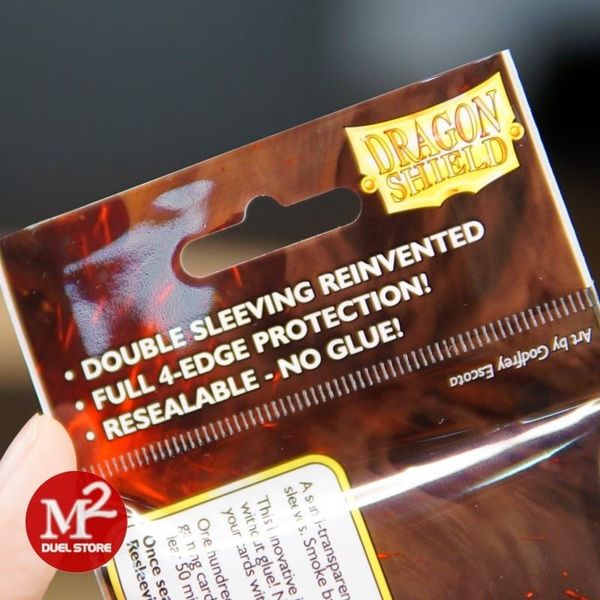 Bọc bài Standard Size Perfect Fit Sealable Sleeves - SMOKE - Chính hãng Dragon Shield