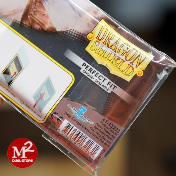 Bọc bài Standard Size Perfect Fit Sealable Sleeves - SMOKE - Chính hãng Dragon Shield