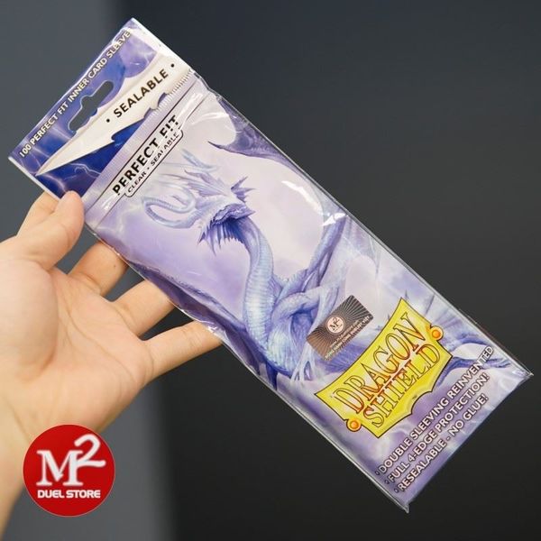 Bọc bài Standard Size Perfect Fit Sealable Sleeves - CLEAR Trong suốt - Chính hãng Dragon Shield