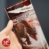 Bọc bài Standard Size Perfect Fit Sealable Sleeves - SMOKE - Chính hãng Dragon Shield