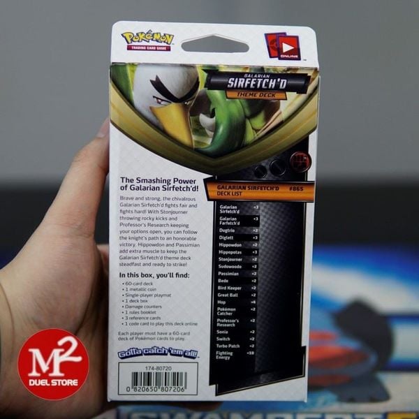 Hộp thẻ bài Pokemon SWORD & SHIELD Darkness Ablaze - Galarian Sirfetch'd - Theme Deck - Chính hãng Nintendo